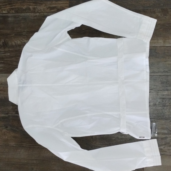 Burberry Asymmetrical Ivory Button-Up Shirt - Picture 8 of 11